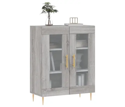 Kumode, Pelēka Ozolkoka, 69,5X34X90 Cm, Inženierijas Koks Vidaxl
