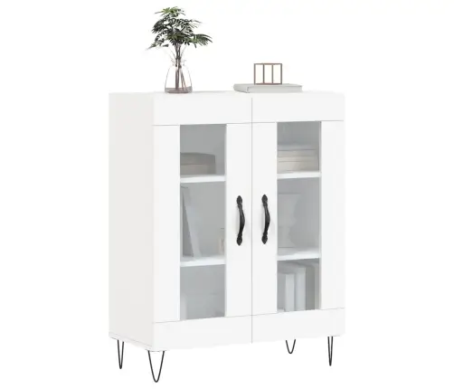 Kumode, Balta, 69,5X34X90 Cm, Inženierijas Koks Vidaxl