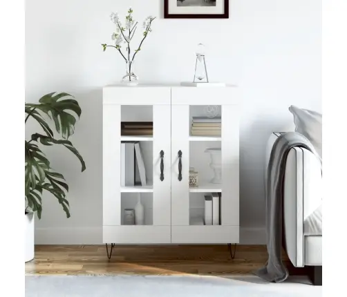 Kumode, Balta, 69,5X34X90 Cm, Inženierijas Koks Vidaxl