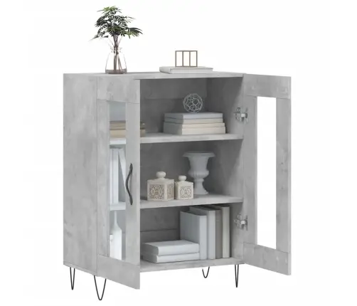 Puhvetkapp, Betoonhall, 69,5 X 34 X 90 cm Tehispuit