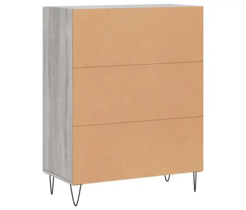 Kumode, Pelēka Ozolkoka, 69,5X34X90 Cm, Inženierijas Koks Vidaxl