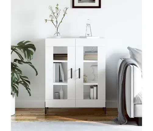 Kumode, Balta, 69,5X34X90 Cm, Inženierijas Koks Vidaxl