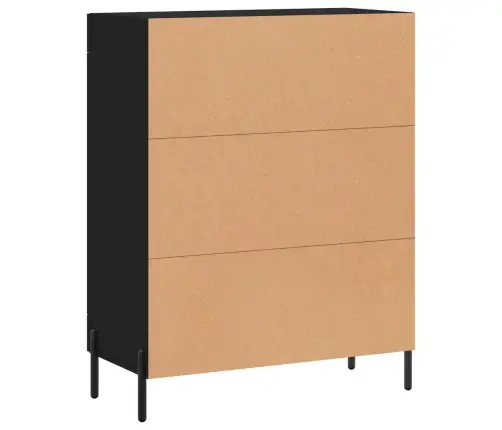 Kumode, Melna, 69,5X34X90 Cm, Inženierijas Koks Vidaxl