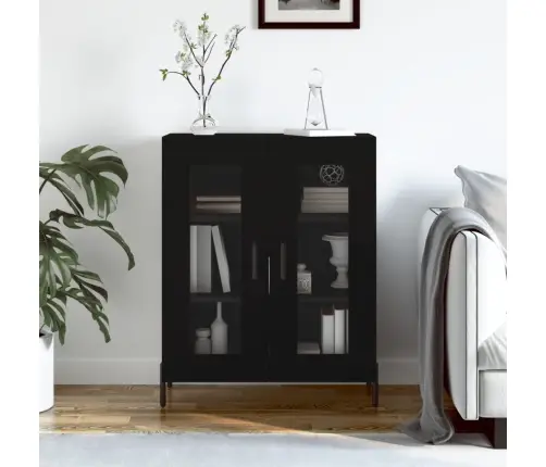 Kumode, Melna, 69,5X34X90 Cm, Inženierijas Koks Vidaxl