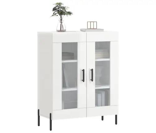 Šoninė Spintelė, Balta, 69,5X34X90cm Apdirbta Mediena, Blizgi Šoninė Spintelė, Balta, 69,5X34X90cm Apdirbta Mediena, Blizgi