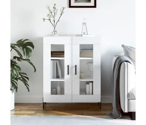 Šoninė Spintelė, Balta, 69,5X34X90cm Apdirbta Mediena, Blizgi Šoninė Spintelė, Balta, 69,5X34X90cm Apdirbta Mediena, Blizgi