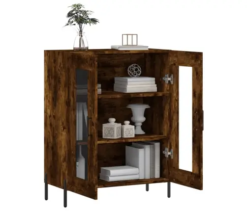 Šoninė Spintelė, Dūminio Ąžuolo, 69,5X34X90cm Apdirbta Mediena