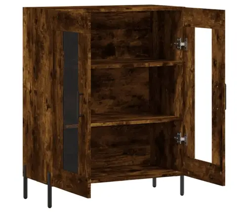 Šoninė Spintelė, Dūminio Ąžuolo, 69,5X34X90cm Apdirbta Mediena