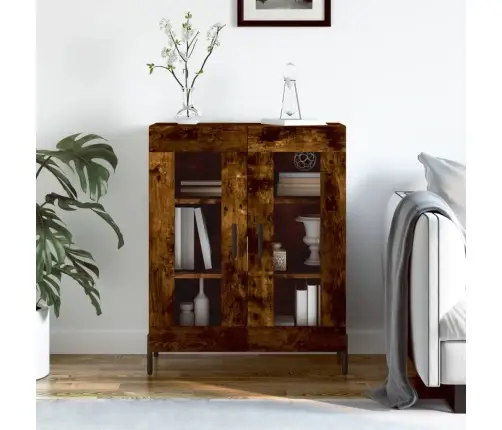 Šoninė Spintelė, Dūminio Ąžuolo, 69,5X34X90cm Apdirbta Mediena