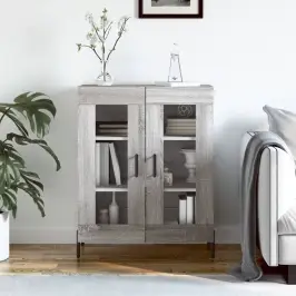 Kumode, Pelēka Ozolkoka, 69,5X34X90 Cm, Inženierijas Koks Vidaxl