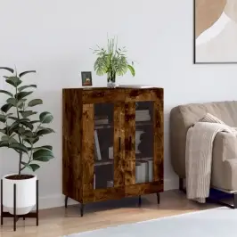 Šoninė Spintelė, Dūminio Ąžuolo, 69,5X34X90cm Apdirbta Mediena