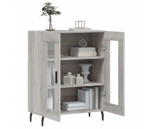 Kumode, Pelēka Ozolkoka, 69,5X34X90 Cm, Inženierijas Koks Vidaxl