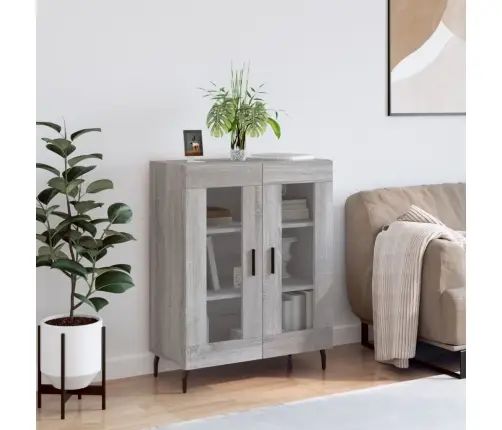 Kumode, Pelēka Ozolkoka, 69,5X34X90 Cm, Inženierijas Koks Vidaxl