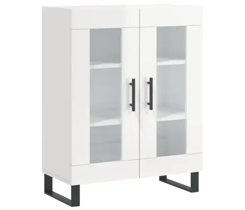 Kumode, Spīdīgi Balta, 69,5X34X90 Cm, Inženierijas Koks Vidaxl