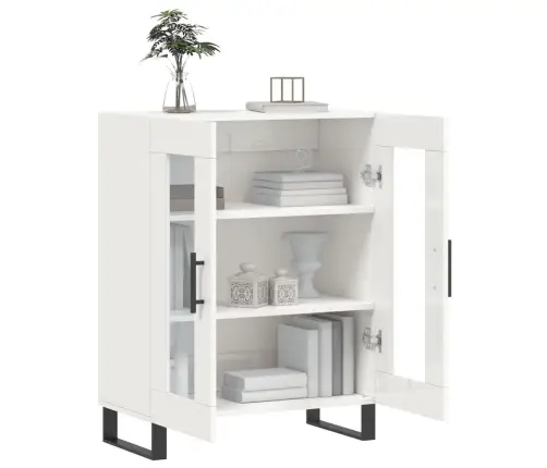 Kumode, Spīdīgi Balta, 69,5X34X90 Cm, Inženierijas Koks Vidaxl