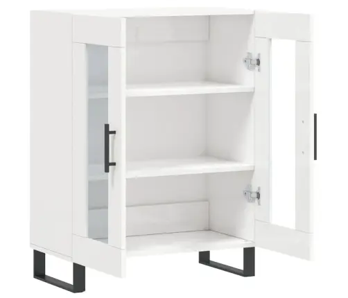 Kumode, Spīdīgi Balta, 69,5X34X90 Cm, Inženierijas Koks Vidaxl