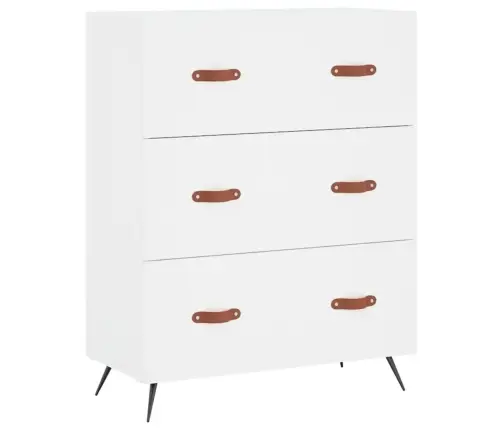 Atvilktņu Skapītis, Balts, 69,5X34X90 Cm, Inženierijas Koks Vidaxl