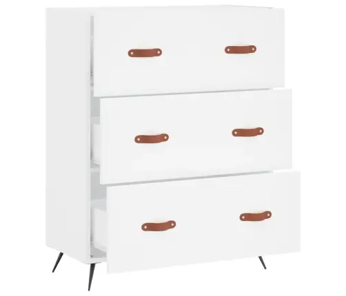 Atvilktņu Skapītis, Balts, 69,5X34X90 Cm, Inženierijas Koks Vidaxl