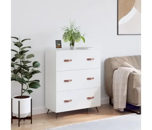 Atvilktņu Skapītis, Balts, 69,5X34X90 Cm, Inženierijas Koks Vidaxl