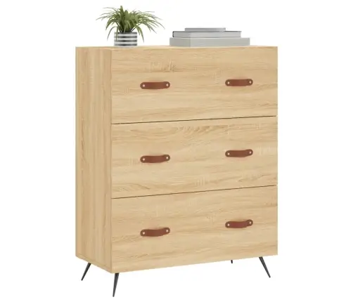 Atvilktņu Skapītis, Ozolkoka, 69,5X34X90 Cm, Inženierijas Koks Vidaxl