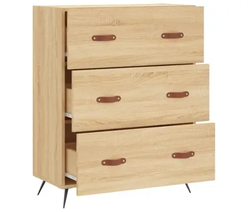 Atvilktņu Skapītis, Ozolkoka, 69,5X34X90 Cm, Inženierijas Koks Vidaxl