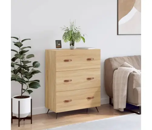 Atvilktņu Skapītis, Ozolkoka, 69,5X34X90 Cm, Inženierijas Koks Vidaxl