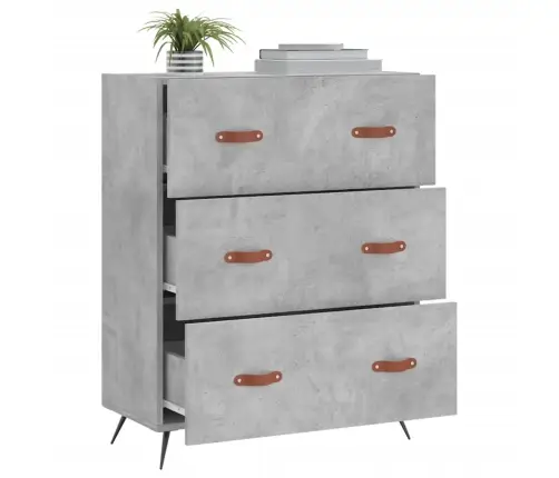 Kummut, Betoonhall, 69,5 X 34 X 90 cm Tehispuit