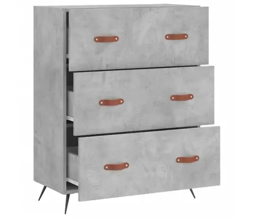 Kummut, Betoonhall, 69,5 X 34 X 90 cm Tehispuit