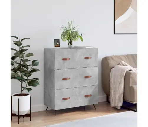 Kummut, Betoonhall, 69,5 X 34 X 90 cm Tehispuit