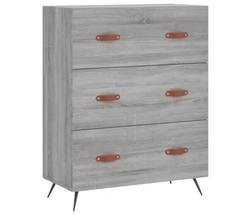 Komoda Su Stalčiais, Pilka Ąžuolo, 69,5X34X90cm Mediena