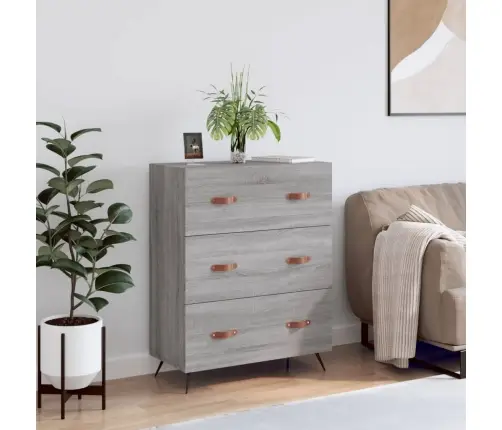 Komoda Su Stalčiais, Pilka Ąžuolo, 69,5X34X90cm Mediena