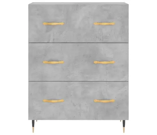 Kumode, Betona Pelēka, 69,5X34X90 Cm, Inženierijas Koks Vidaxl