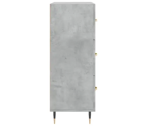 Kumode, Betona Pelēka, 69,5X34X90 Cm, Inženierijas Koks Vidaxl