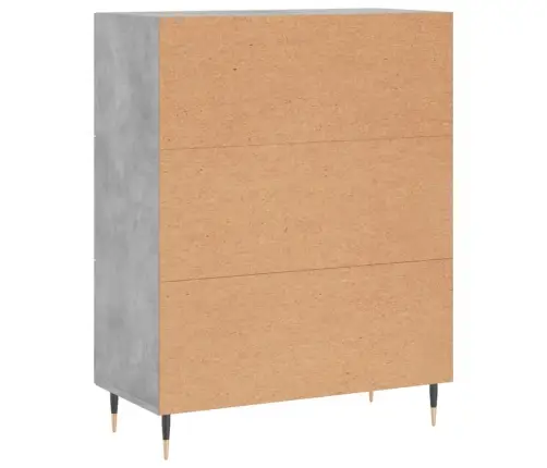 Kumode, Betona Pelēka, 69,5X34X90 Cm, Inženierijas Koks Vidaxl