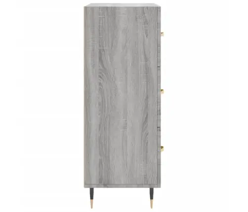 Kumode, Pelēka Ozolkoka, 69,5X34X90 Cm, Inženierijas Koks Vidaxl