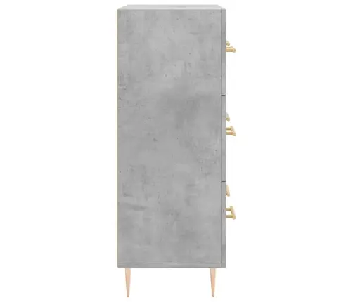 Kumode, Betona Pelēka, 69,5X34X90 Cm, Inženierijas Koks Vidaxl