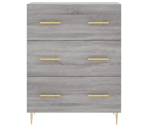 Kumode, Pelēka Ozolkoka, 69,5X34X90 Cm, Inženierijas Koks Vidaxl