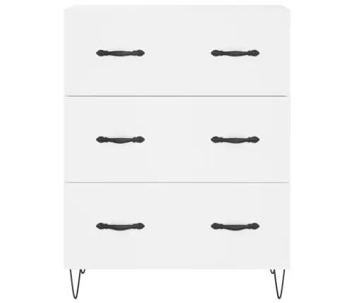 Kumode, Balta, 69,5X34X90 Cm, Inženierijas Koks Vidaxl