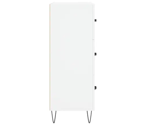 Kumode, Balta, 69,5X34X90 Cm, Inženierijas Koks Vidaxl