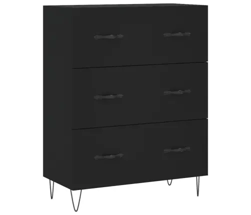 Kumode, Melna, 69,5X34X90 Cm, Inženierijas Koks Vidaxl