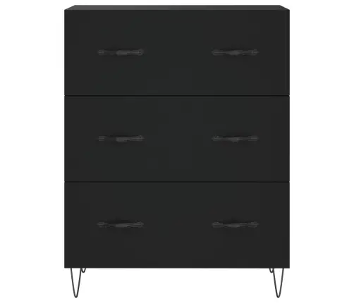 Kumode, Melna, 69,5X34X90 Cm, Inženierijas Koks Vidaxl