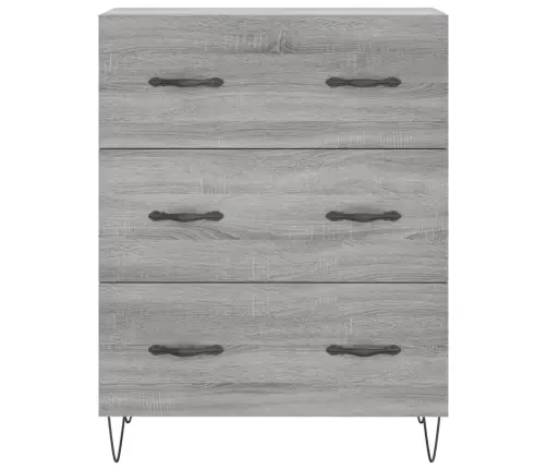 Kumode, Pelēka Ozolkoka, 69,5X34X90 Cm, Inženierijas Koks Vidaxl