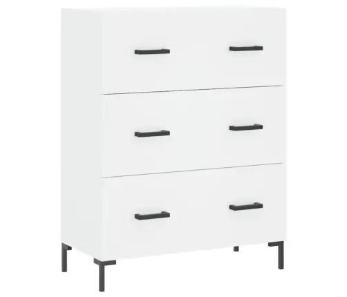 Kumode, Balta, 69,5X34X90 Cm, Inženierijas Koks Vidaxl