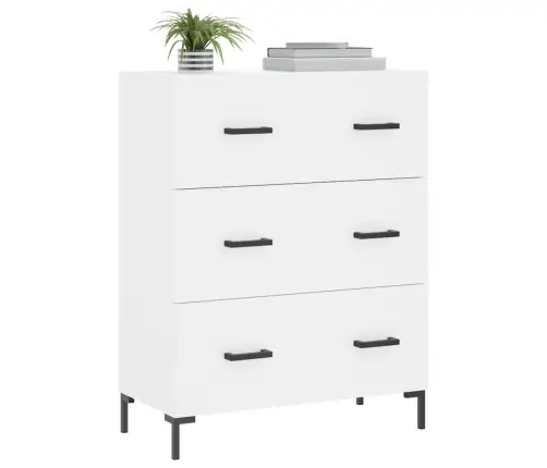 Kumode, Balta, 69,5X34X90 Cm, Inženierijas Koks Vidaxl