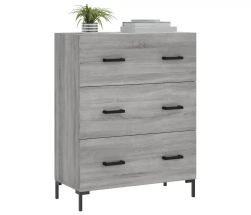 Kumode, Pelēka Ozolkoka, 69,5X34X90 Cm, Inženierijas Koks Vidaxl