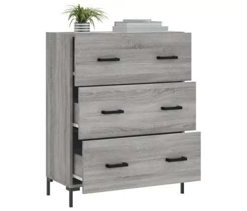 Kumode, Pelēka Ozolkoka, 69,5X34X90 Cm, Inženierijas Koks Vidaxl