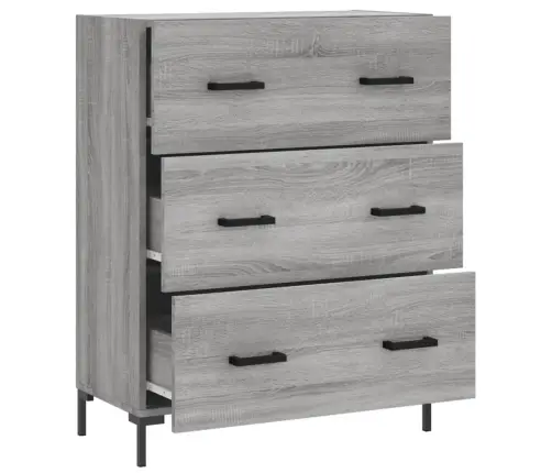 Kumode, Pelēka Ozolkoka, 69,5X34X90 Cm, Inženierijas Koks Vidaxl