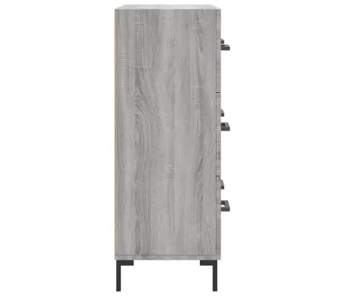 Kumode, Pelēka Ozolkoka, 69,5X34X90 Cm, Inženierijas Koks Vidaxl