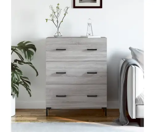 Kumode, Pelēka Ozolkoka, 69,5X34X90 Cm, Inženierijas Koks Vidaxl