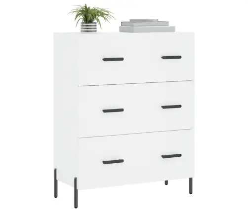 Kumode, Balta, 69,5X34X90 Cm, Inženierijas Koks Vidaxl